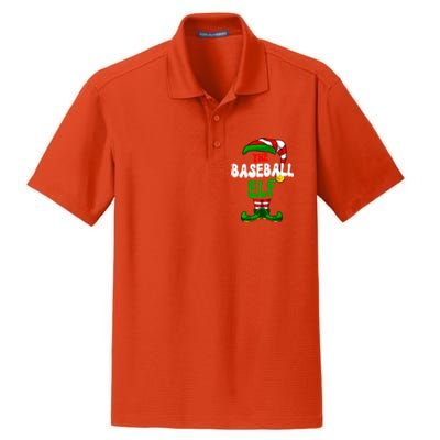 Baseball Elf Pajama Matching Group Christmas Holiday Dry Zone Grid Polo