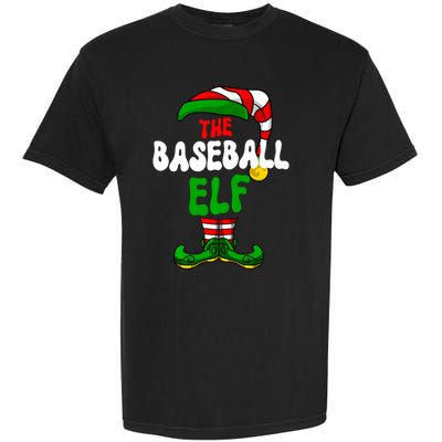 Baseball Elf Pajama Matching Group Christmas Holiday Garment-Dyed Heavyweight T-Shirt