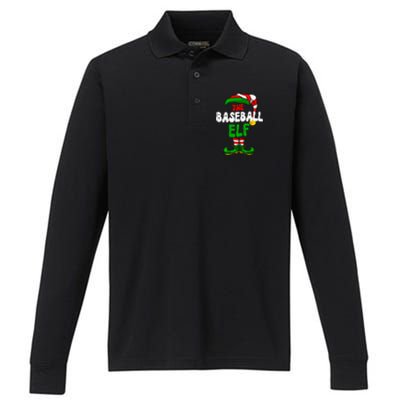 Baseball Elf Pajama Matching Group Christmas Holiday Performance Long Sleeve Polo