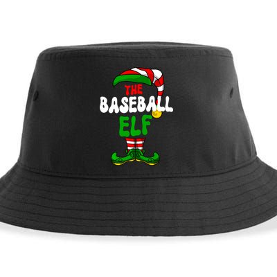 Baseball Elf Pajama Matching Group Christmas Holiday Sustainable Bucket Hat