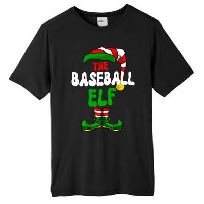 Baseball Elf Pajama Matching Group Christmas Holiday Tall Fusion ChromaSoft Performance T-Shirt