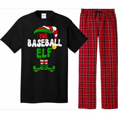 Baseball Elf Pajama Matching Group Christmas Holiday Pajama Set