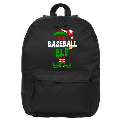 Baseball Elf Pajama Matching Group Christmas Holiday 16 in Basic Backpack