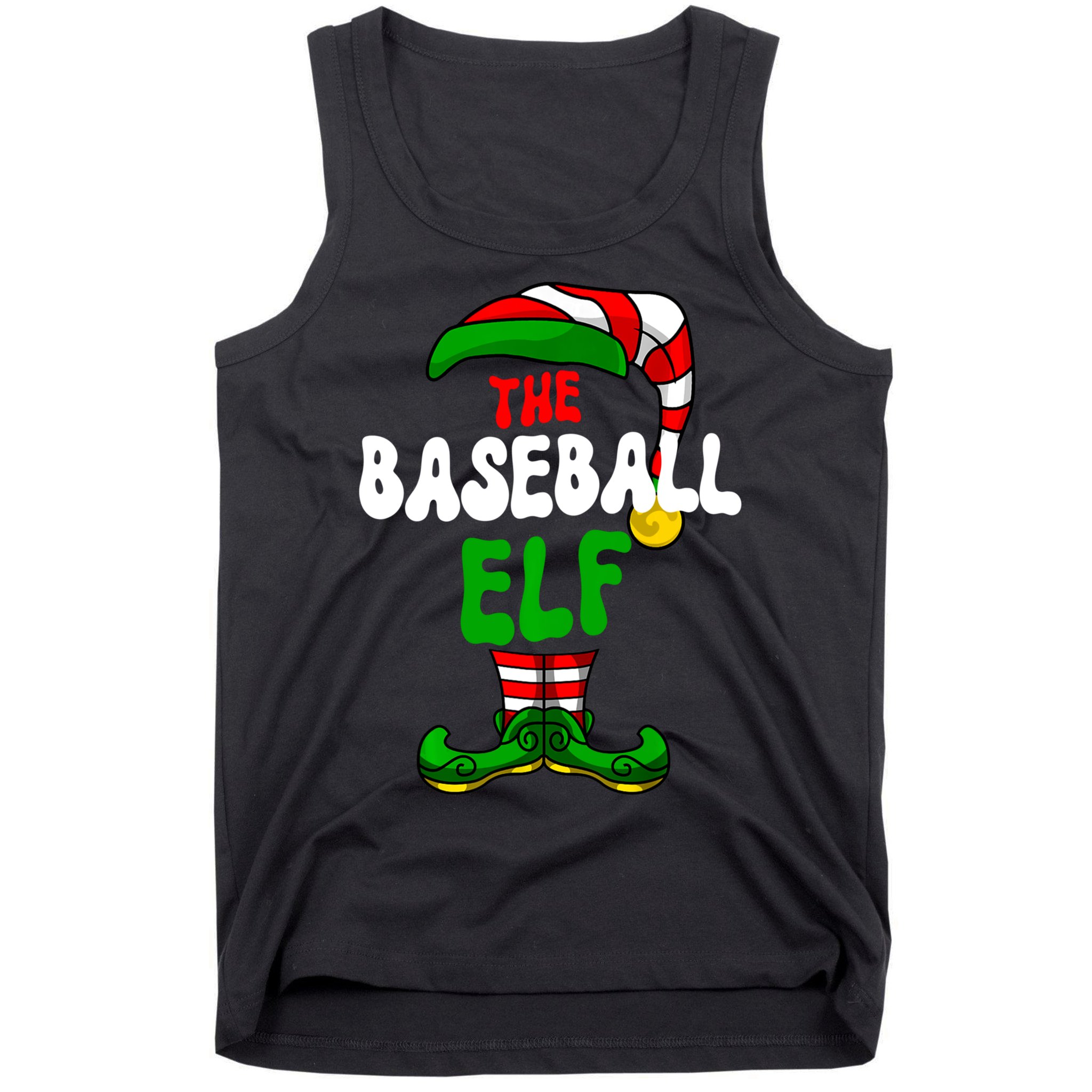 Baseball Elf Pajama Matching Group Christmas Holiday Tank Top