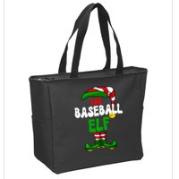 Baseball Elf Pajama Matching Group Christmas Holiday Zip Tote Bag
