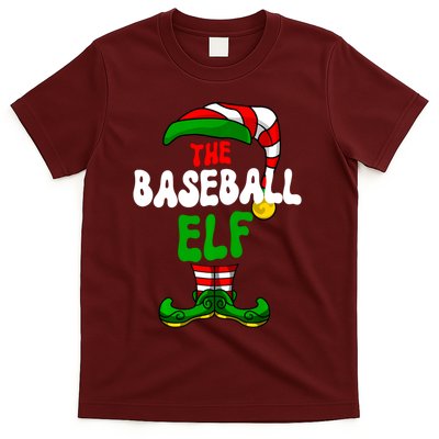 Baseball Elf Pajama Matching Group Christmas Holiday T-Shirt