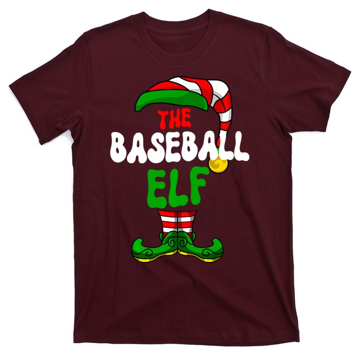 Baseball Elf Pajama Matching Group Christmas Holiday T-Shirt