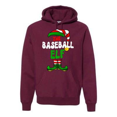 Baseball Elf Pajama Matching Group Christmas Holiday Premium Hoodie