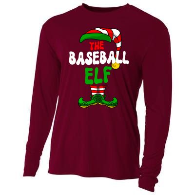 Baseball Elf Pajama Matching Group Christmas Holiday Cooling Performance Long Sleeve Crew