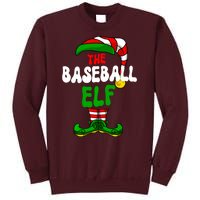 Baseball Elf Pajama Matching Group Christmas Holiday Tall Sweatshirt