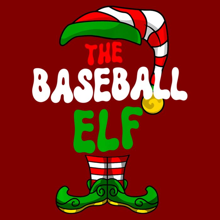 Baseball Elf Pajama Matching Group Christmas Holiday Visor
