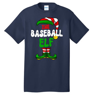 Baseball Elf Pajama Matching Group Christmas Holiday Tall T-Shirt