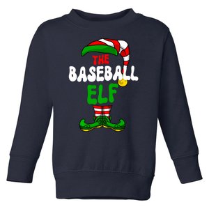 Baseball Elf Pajama Matching Group Christmas Holiday Toddler Sweatshirt