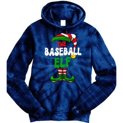 Baseball Elf Pajama Matching Group Christmas Holiday Tie Dye Hoodie