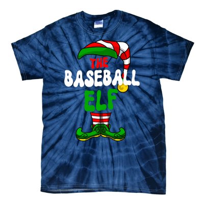 Baseball Elf Pajama Matching Group Christmas Holiday Tie-Dye T-Shirt