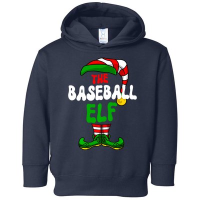 Baseball Elf Pajama Matching Group Christmas Holiday Toddler Hoodie