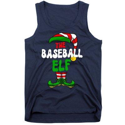 Baseball Elf Pajama Matching Group Christmas Holiday Tank Top