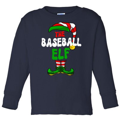 Baseball Elf Pajama Matching Group Christmas Holiday Toddler Long Sleeve Shirt