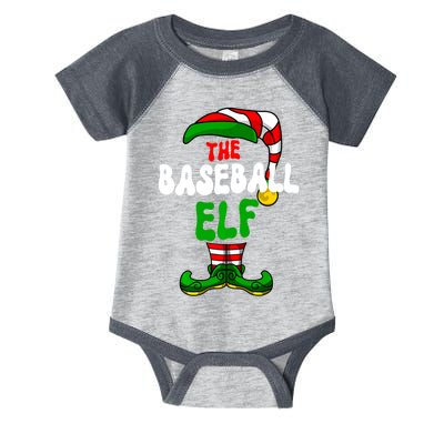 Baseball Elf Pajama Matching Group Christmas Holiday Infant Baby Jersey Bodysuit