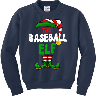 Baseball Elf Pajama Matching Group Christmas Holiday Kids Sweatshirt