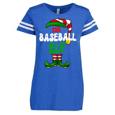 Baseball Elf Pajama Matching Group Christmas Holiday Enza Ladies Jersey Football T-Shirt