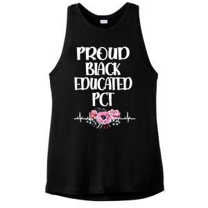 Black Educated Pct Patient Care Technician Gift Ladies PosiCharge Tri-Blend Wicking Tank