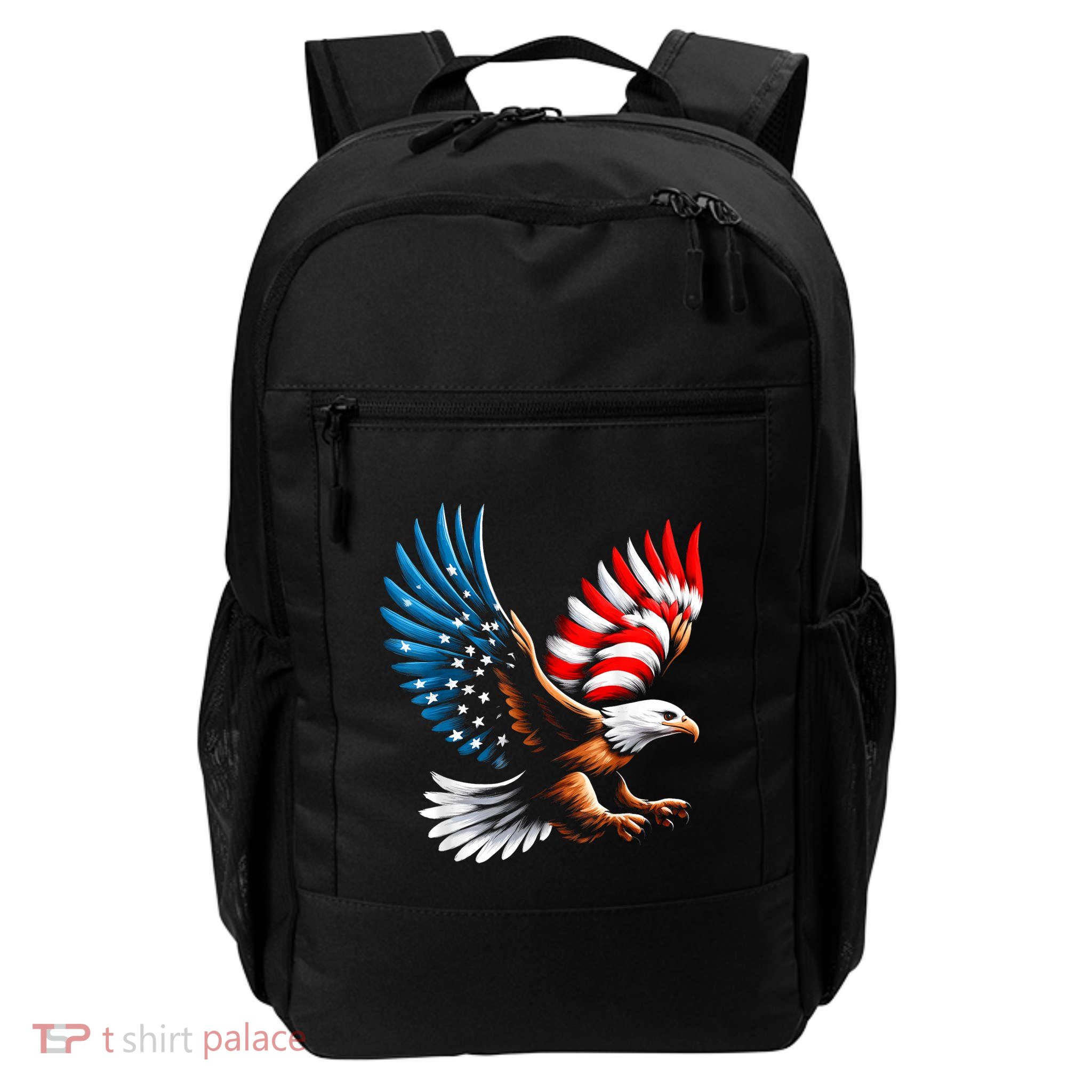 Bald Eagle & Patriotic American Flag 4th Of July Backpack