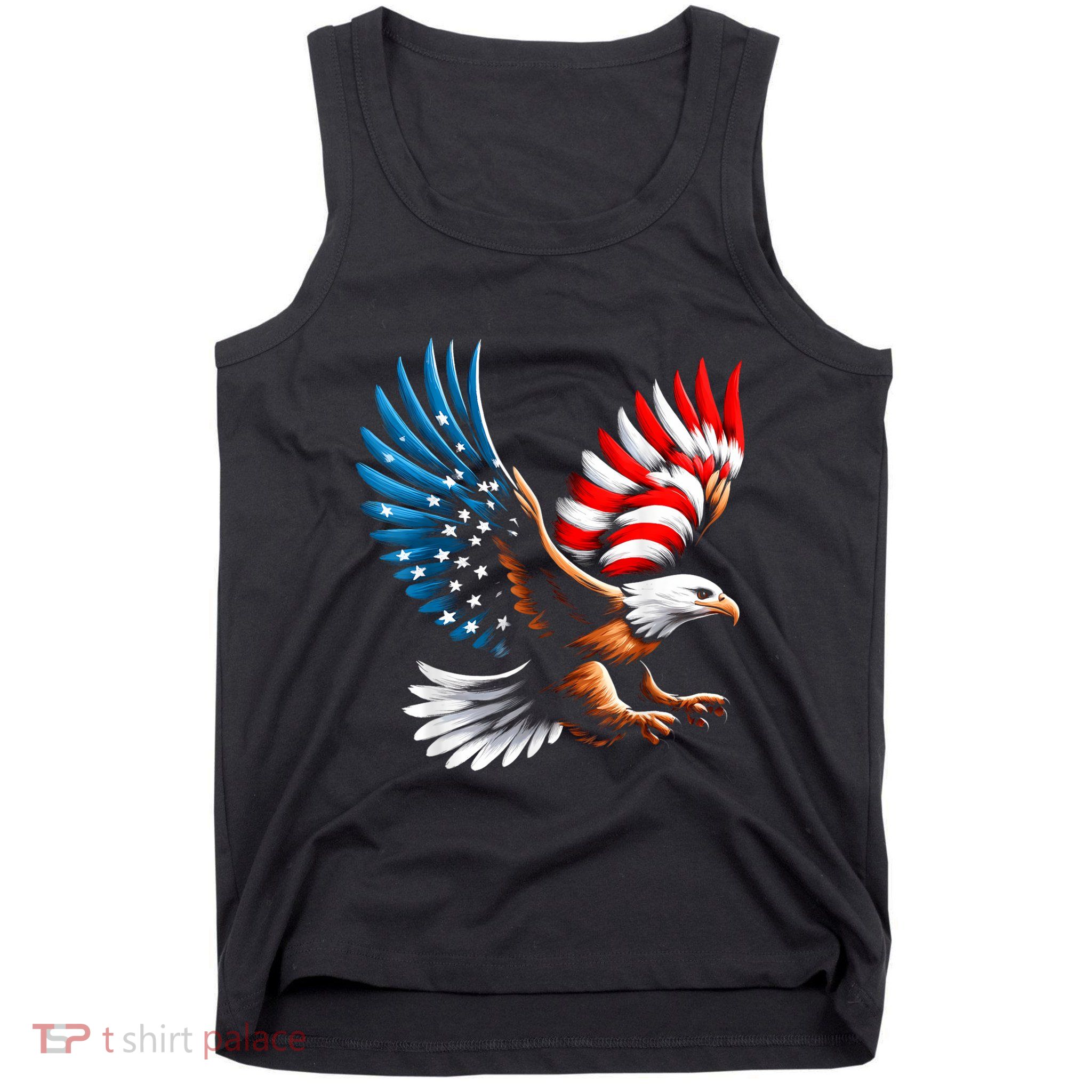 Bald Eagle & Patriotic American Flag 4th Of July Tank Top