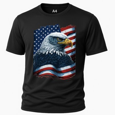Bald Eagle Proud Patriotic American US Flag 4th Of July Performance Shirt