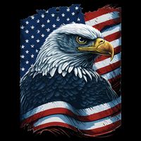 Bald Eagle Proud Patriotic American US Flag 4th Of July 16 in Basic Backpack