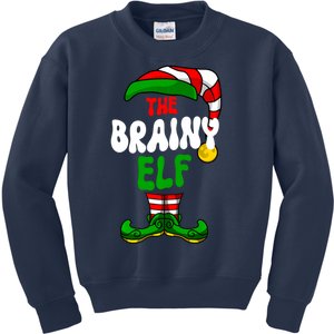 Brainy Elf Pajama Matching Group Christmas Holiday Kids Sweatshirt