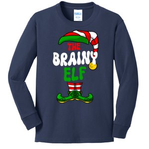 Brainy Elf Pajama Matching Group Christmas Holiday Kids Long Sleeve Shirt