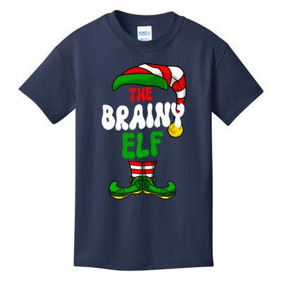 Brainy Elf Pajama Matching Group Christmas Holiday Kids T-Shirt