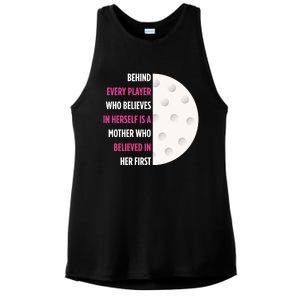 Behind Every Player Is A Mother Golf Gift Mom Golf Gift Ladies PosiCharge Tri-Blend Wicking Tank