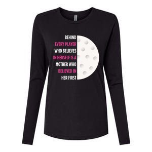 Behind Every Player Is A Mother Golf Gift Mom Golf Gift Womens Cotton Relaxed Long Sleeve T-Shirt