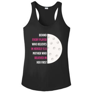 Behind Every Player Is A Mother Golf Gift Mom Golf Gift Ladies PosiCharge Competitor Racerback Tank