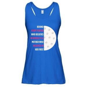 Behind Every Player Is A Mother Golf Gift Mom Golf Gift Ladies Essential Flowy Tank