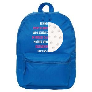 Behind Every Player Is A Mother Golf Gift Mom Golf Gift 16 in Basic Backpack