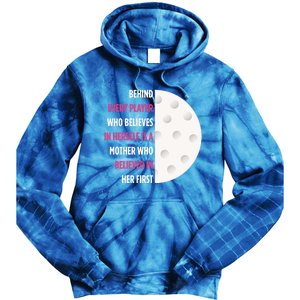 Behind Every Player Is A Mother Golf Gift Mom Golf Gift Tie Dye Hoodie