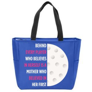 Behind Every Player Is A Mother Golf Gift Mom Golf Gift Zip Tote Bag