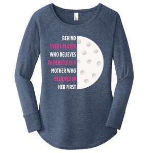 Behind Every Player Is A Mother Golf Gift Mom Golf Gift Women's Perfect Tri Tunic Long Sleeve Shirt