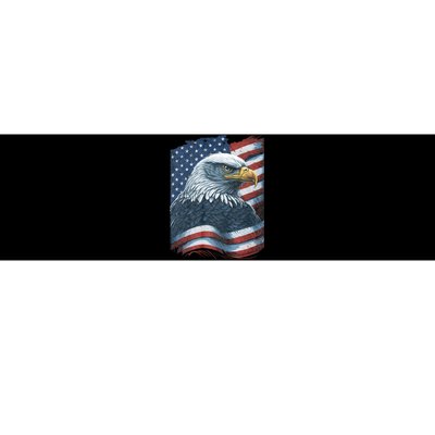 Bald Eagle Proud Patriotic American Us Flag 4th Of July Bumper Sticker