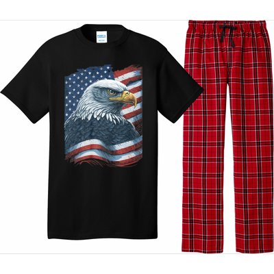 Bald Eagle Proud Patriotic American Us Flag 4th Of July Pajama Set