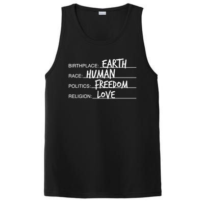 Birthplace Earth Race Hu Politics Freedom Great Gift PosiCharge Competitor Tank