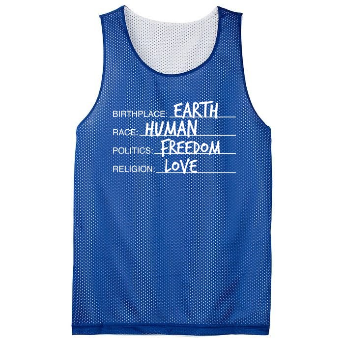 Birthplace Earth Race Hu Politics Freedom Great Gift Mesh Reversible Basketball Jersey Tank