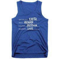 Birthplace Earth Race Hu Politics Freedom Great Gift Tank Top