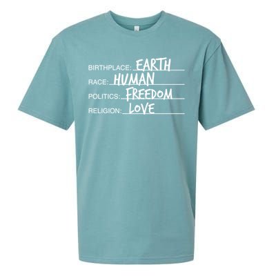 Birthplace Earth Race Hu Politics Freedom Great Gift Sueded Cloud Jersey T-Shirt