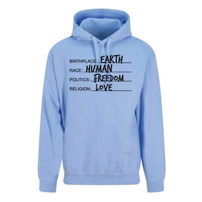 Birthplace Earth Race Hu Politics Freedom Great Gift Unisex Surf Hoodie