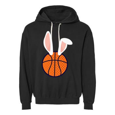 Basketball Easter Rabbit Bunny funny easter day Garment-Dyed Fleece Hoodie