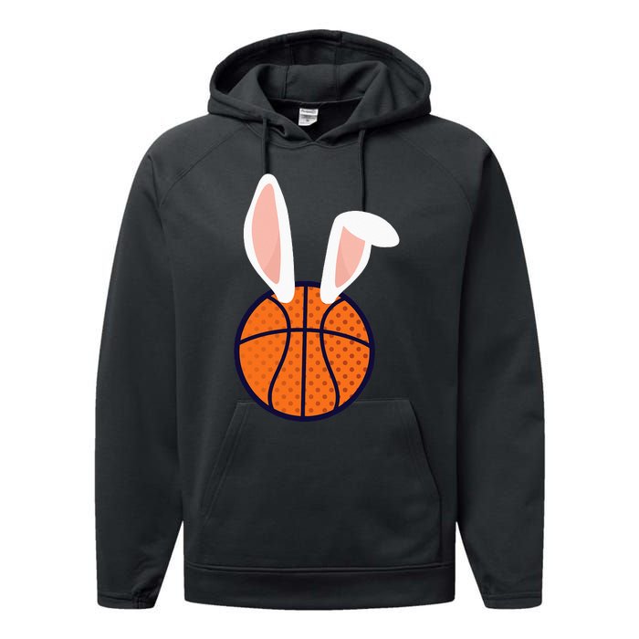 Basketball Easter Rabbit Bunny funny easter day Performance Fleece Hoodie